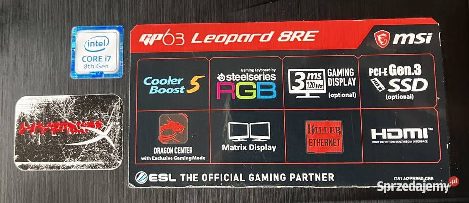 MSI GP63 Leopard 8RE 1920 x 1200 Gdynia sprzedam