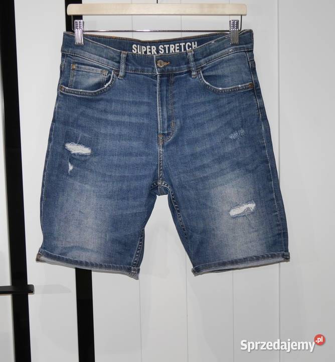 Denim świetne szorty spodenki 164 niebieski Spodnie Wrocław sprzedam