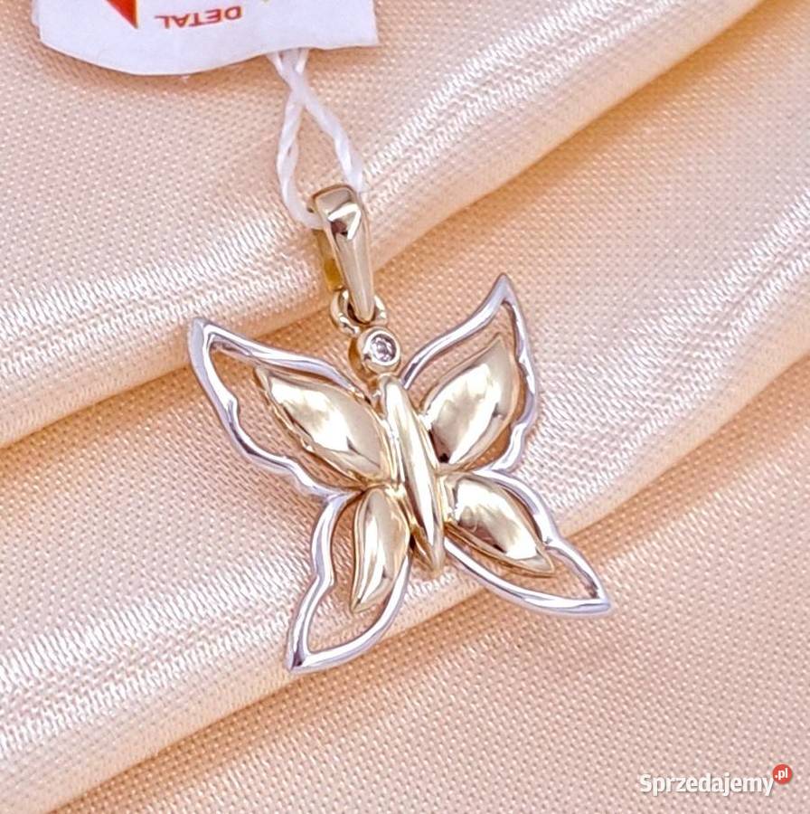 Wisiorek Złoty pr333 Motyl Z532 Poznań