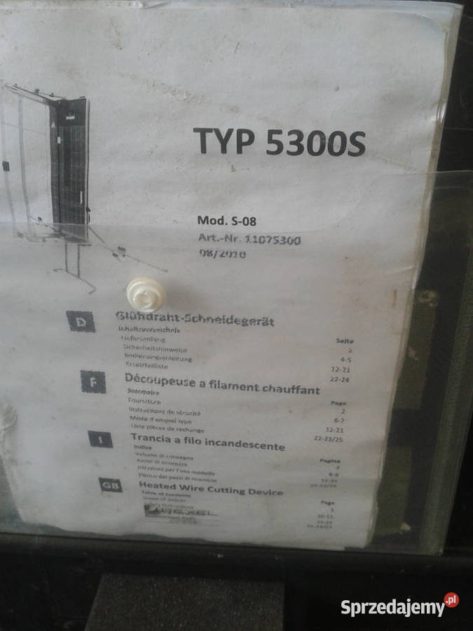 Spewe typ 5300 ciecie styropianu Pozostałe