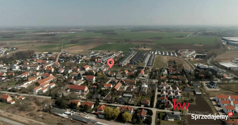Grunt do sprzedania 1442m2 Domasław Kwiatowa asfalt dolnośląskie