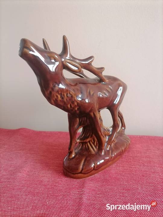 Figurka Porcelit Jeleń PRL dolnośląskie Wałbrzych