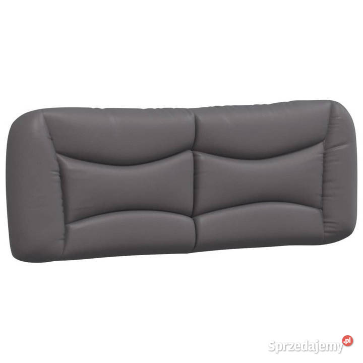 Łóżko z materacem szare sztuczna skóra 140x200 Łóżka Warszawa