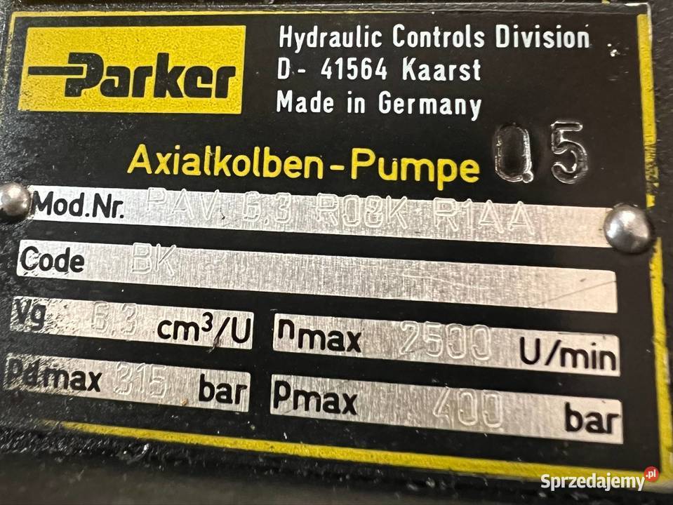 Parker PAV 63 R08K R1AA PAV63R08KR1AA Pompa