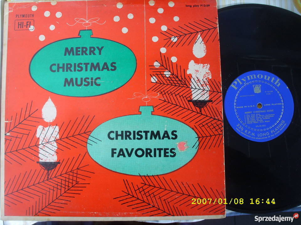 Koledy LP MERRY CHRISTMAS MUSIC USA Wołów