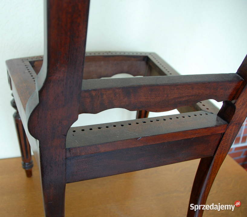 Zabytkowe Krzesło eklektyczne secesja plecionka Warszawa