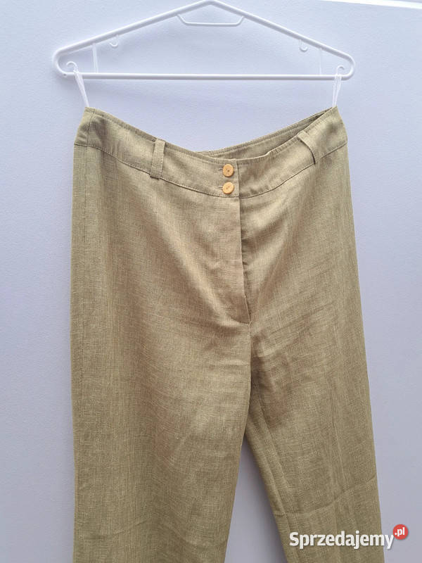 Lniane spodnie Safari Woman rozmiar 38 naturalna Trąbki Wielkie