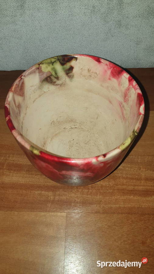Ciekawa kwiatowa osłonka doniczka ceramiczna Warszawa
