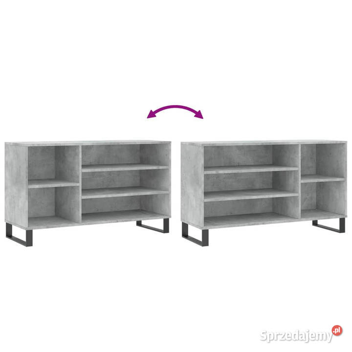 Szafka na buty szarość betonu 102x36x60 WM831424