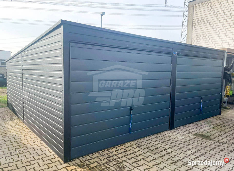 Garaż blaszany 6x6 Brama uchylna Antracyt spad w Konin