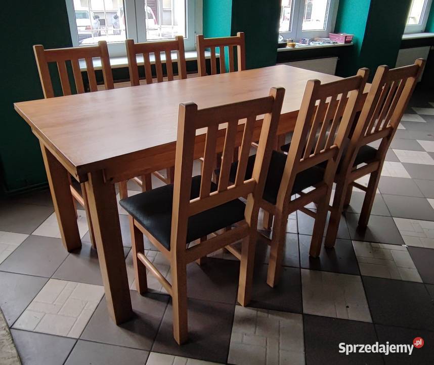 Stół 180x80 6 krzeseł tapicerowanych dostępny Szczecin