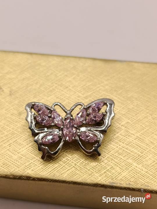 BIŻUTERIA BROSZKA PIĘKNA MAŁY MOTYL RÓŻOWE Dla kobiet lubelskie