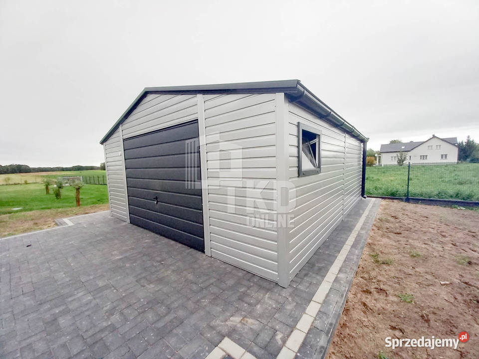 Garaż Blaszany 5x6 Brama drzwi okno rynny TKD117 samodzielny Wieliczka
