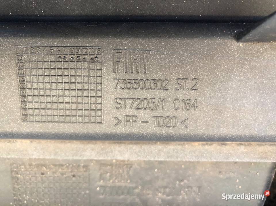 Fiat Grande Punto Evo zderzak tył H B 595 łamane Słowikowo