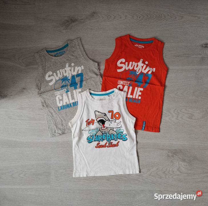 Koszulki tshirt bez rękawków bokserki na lato Ustka