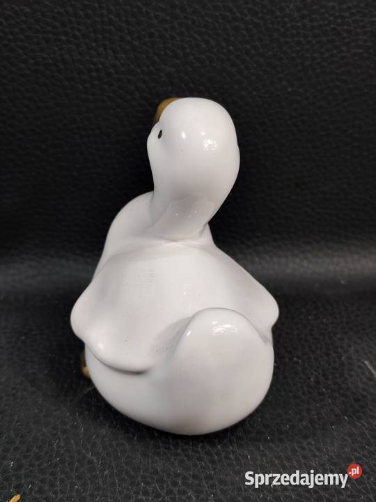Ceramiczna Figurka Kaczka ze Złotym Dziobem Figurki i rzeźby Dekoracje i ozdoby Poddębice