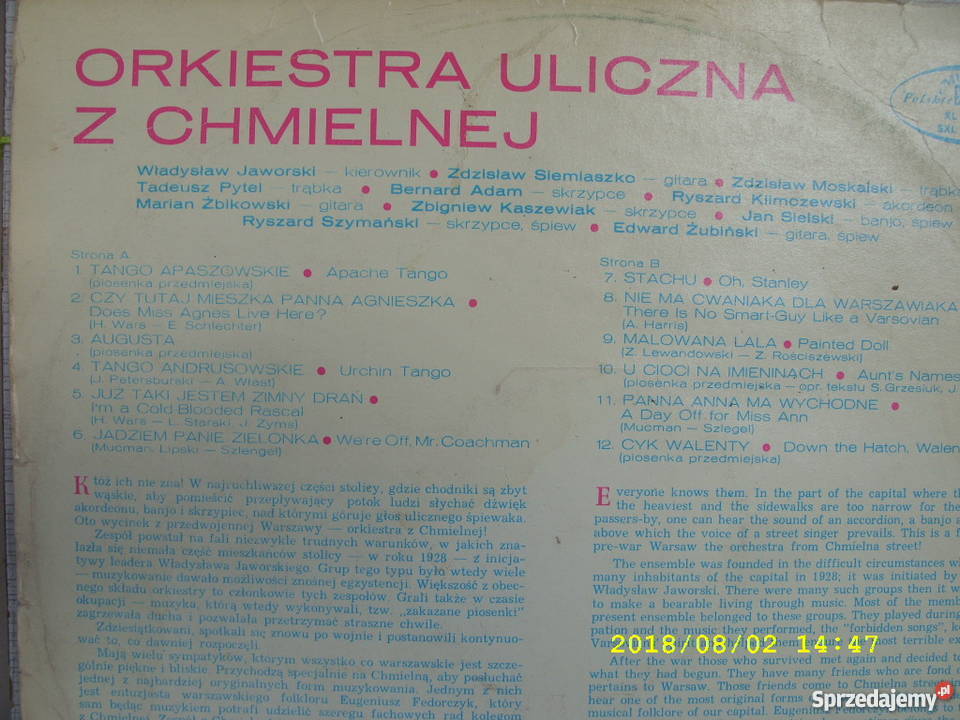 LP folk ORKIESTRA ULICZNA Z CHMIELNEJ 2 LP Muzyka Wołów