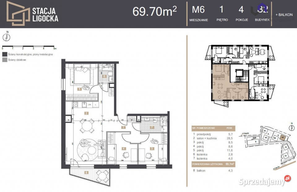 Mieszkanie Katowice 697 metrów 4pokojowe
