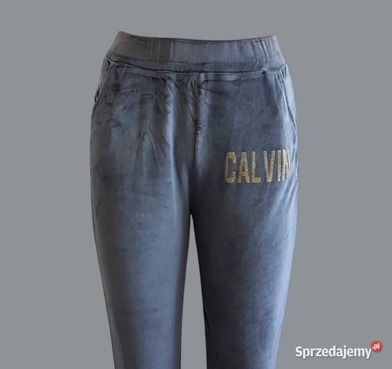 Damskie proste dresowe spodnie szare Calvin 3436 małopolskie Chrzanów