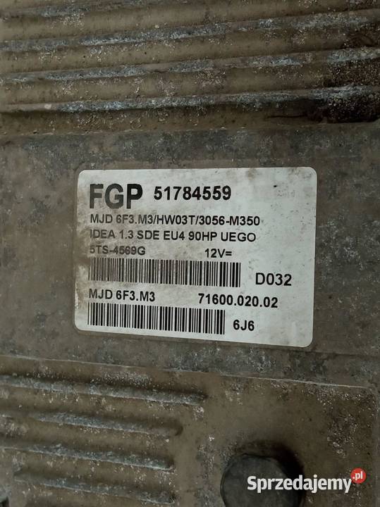 STEROWNIK SILNIKA 51784559 13 JTD 74 Fiat Idea I