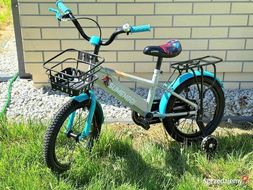 Rowerek 16 sumenqui srebrny czerwony turkusowy Szczecin