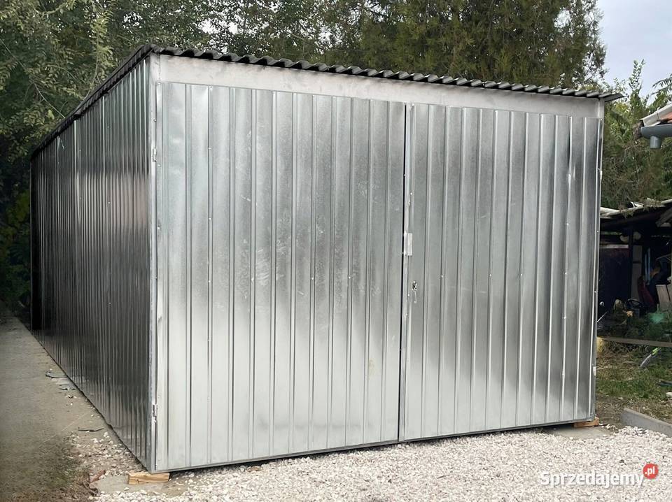 Garaż blaszany 3x5 II gatunek jednospadowy ocynk Jodłownik