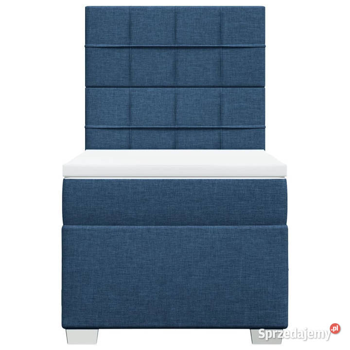 Łóżko kontynentalne z materacem niebieskie mazowieckie Warszawa
