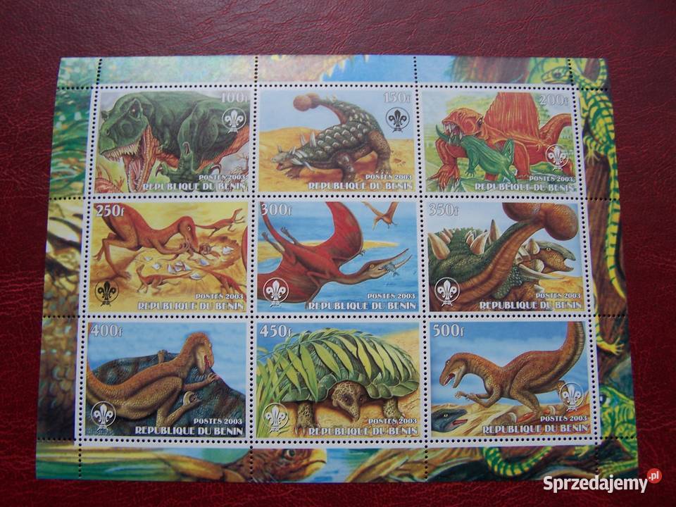 Benin 2003 MNH Fauna Diniozaury Filatelistyka Tychy