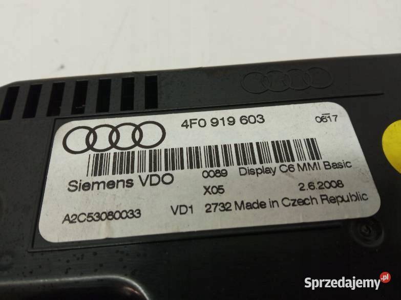 WYŚWIETLACZ 4F0919603 Audi A6 III 20042011 C6