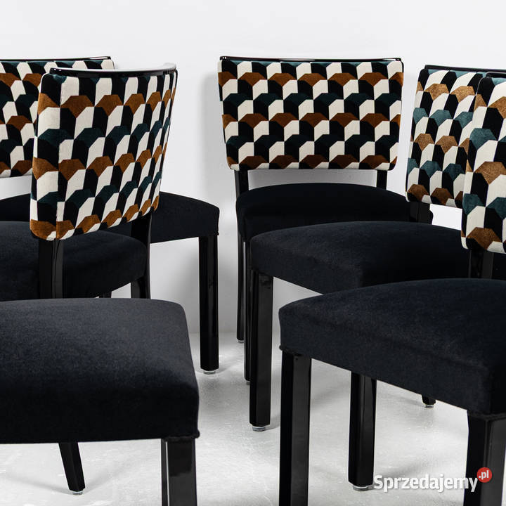 Komplet 6 krzeseł Modernizm Art Deco Antyki wielkopolskie Swarzędz
