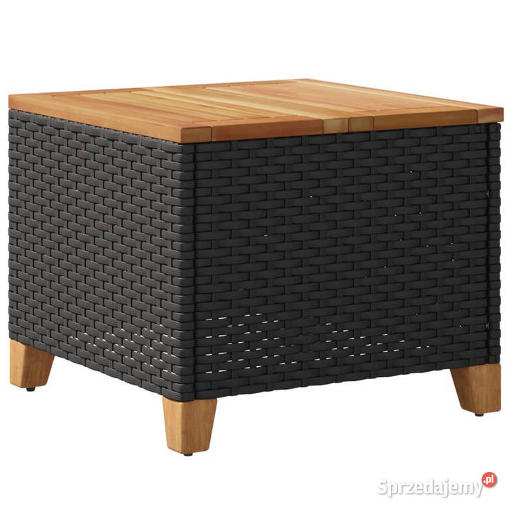 Stolik ogrodowy czarny 45x45x37 polirattan i Warszawa