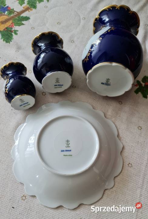 Porcelanowe Wazony I talerz Oryginalny Katowice sprzedam