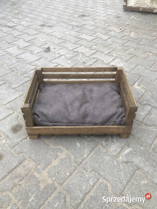 Drewniane legowisko psakota z poduszką handmade wielkopolskie Poznań sprzedam
