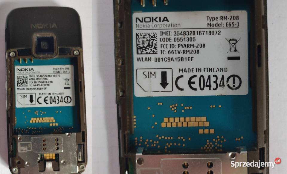 Nokia E651 Telefon komórkowy wysuwany vintage