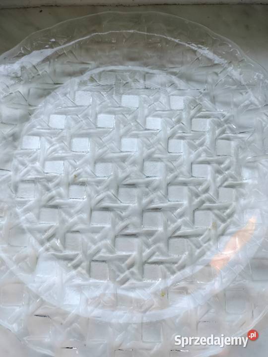 Zestaw 3 talerzy kratka plecionka PRL zachodniopomorskie Choszczno sprzedam