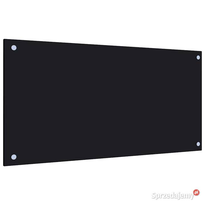 vidaXL Panel ochronny do kuchni czarny 80x40
