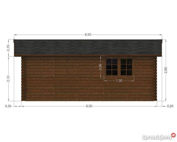 Drewniany garaż dwustanowiskowy