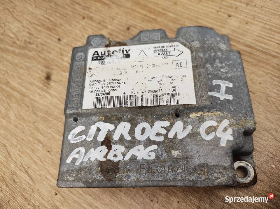 Citroen C4 I sensor airbag wyposażenie elektryczne