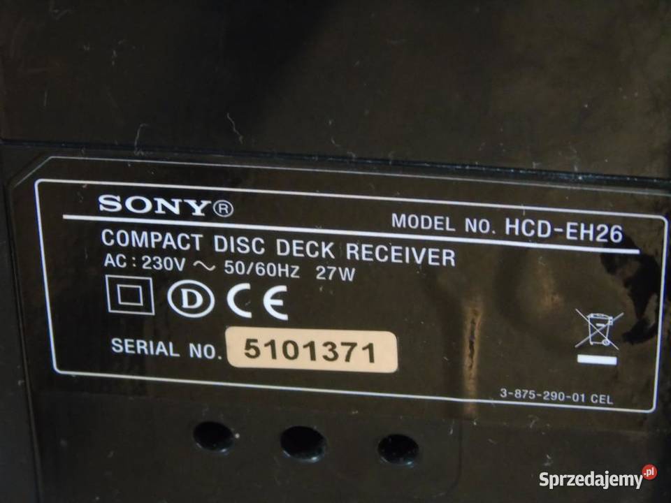 Wieża Sony RDS CD USB mp3 Mag AUX kolumny