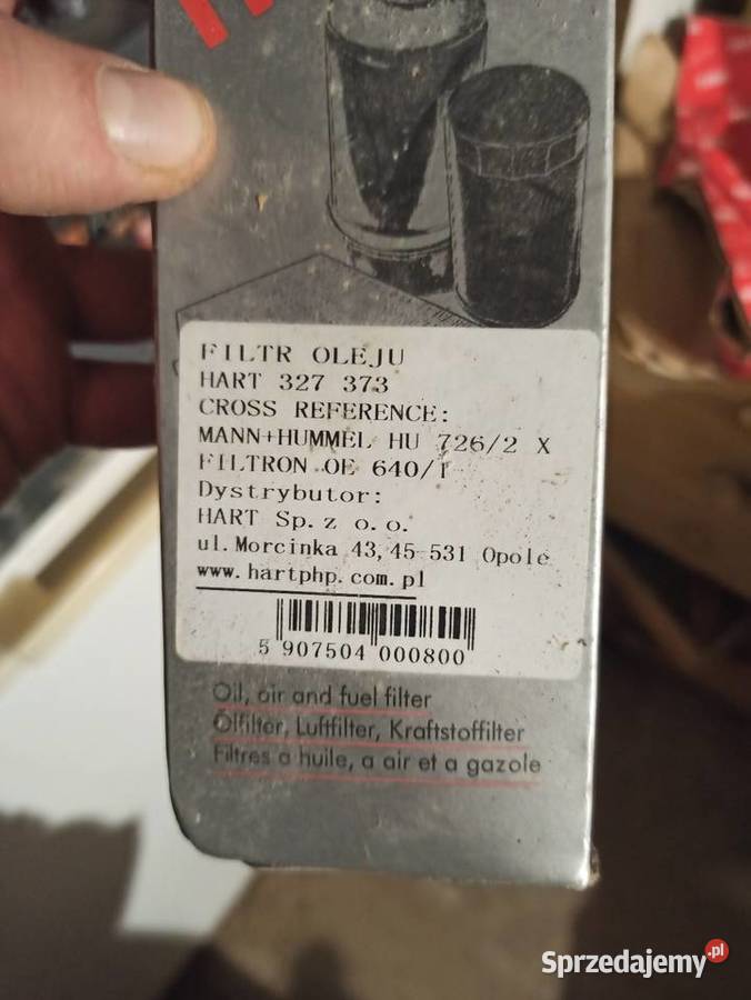 FILTR OLEJU Hart 327373 OE6401 Volkswagen Audi łódzkie Łódź
