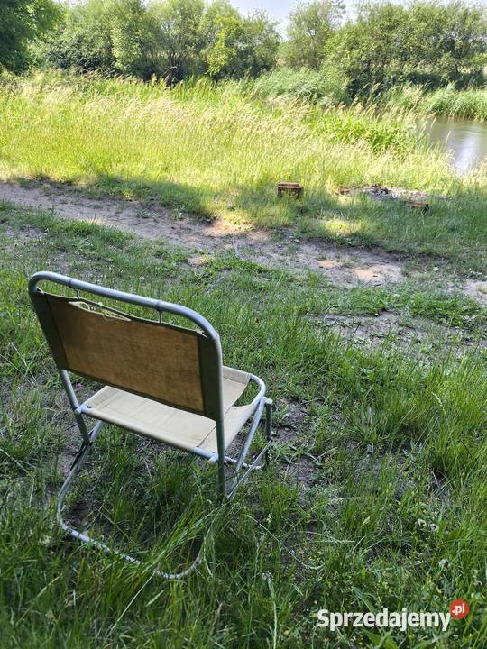 Krzesełko wędkarskie retro vintage z okresu PRL łódzkie Radomsko