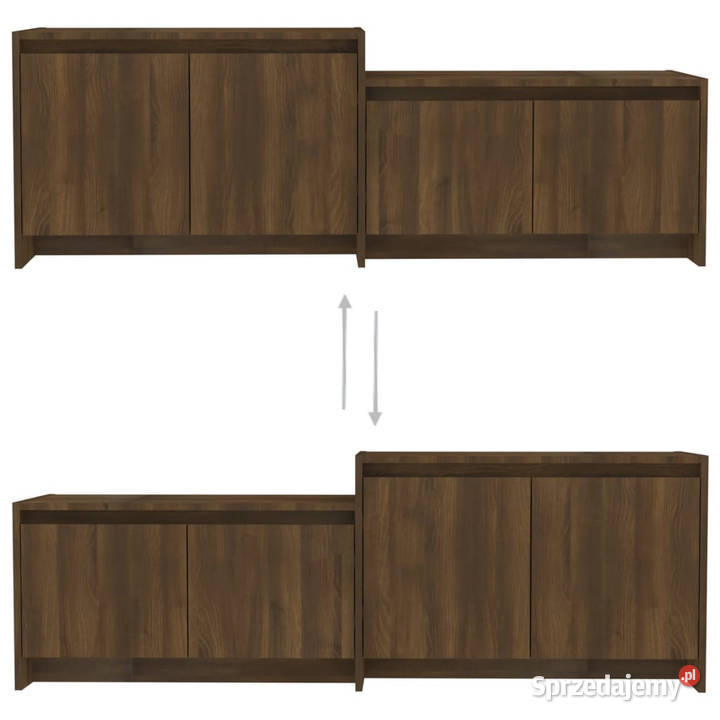 Szafka TV brązowy dąb 1465x35x50 materiał Warszawa