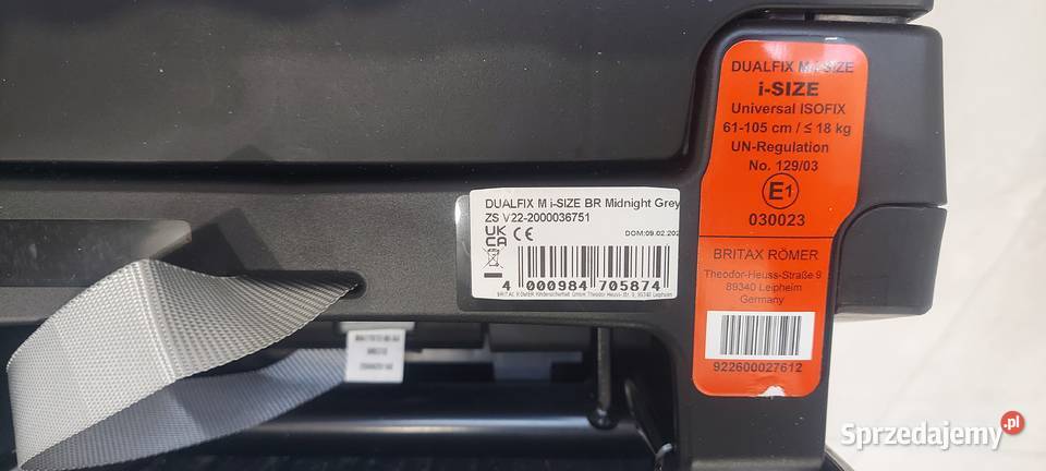 Fotelik samochodowy Britax Dualfix M iSize Częstochowa