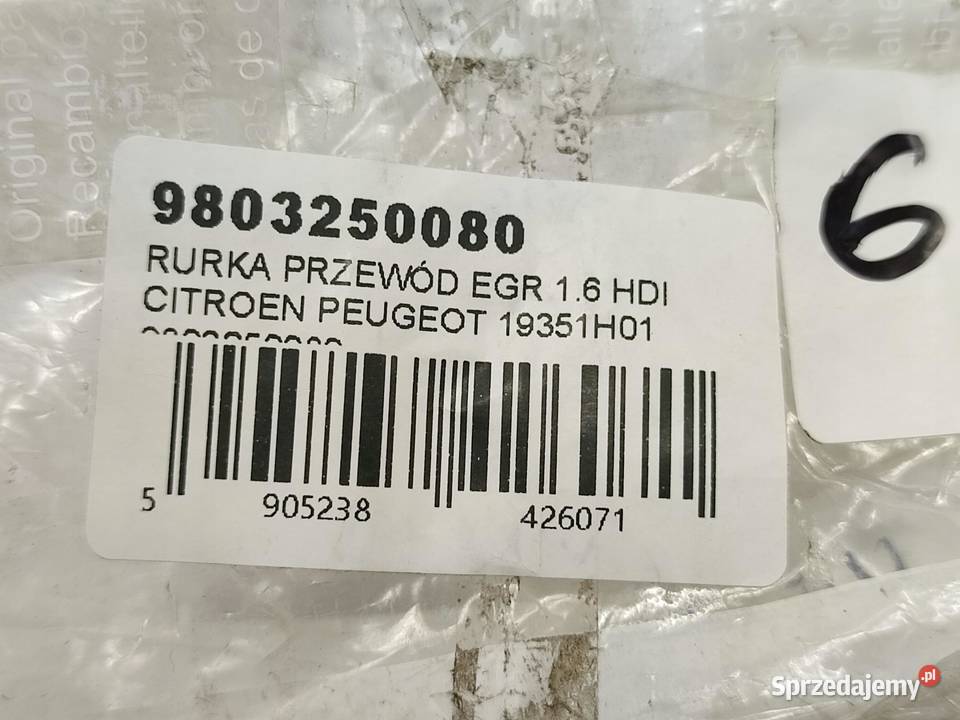 PRZEWÓD EGR 16 HDI CITROEN PEUGEOT ORYGINALNY lubelskie