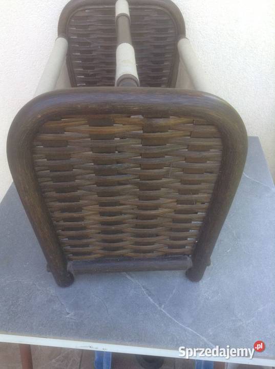 Gazetnik ratanowy dwu komorowy z uchwytem do opolskie