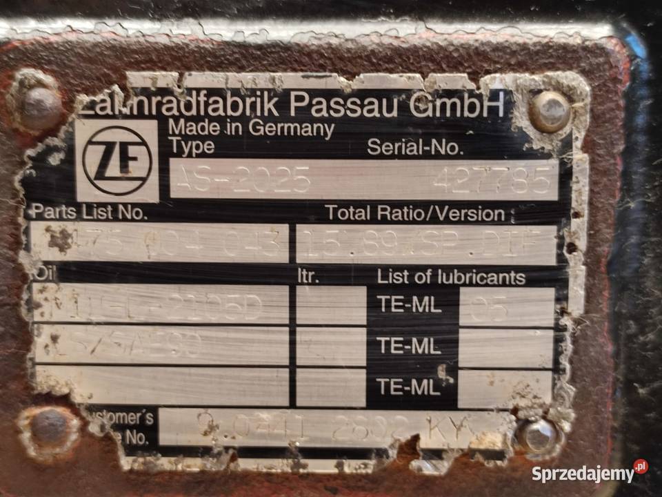 Obudowa ZF AS2025 osi napędowej 4475404074 Pozostałe
