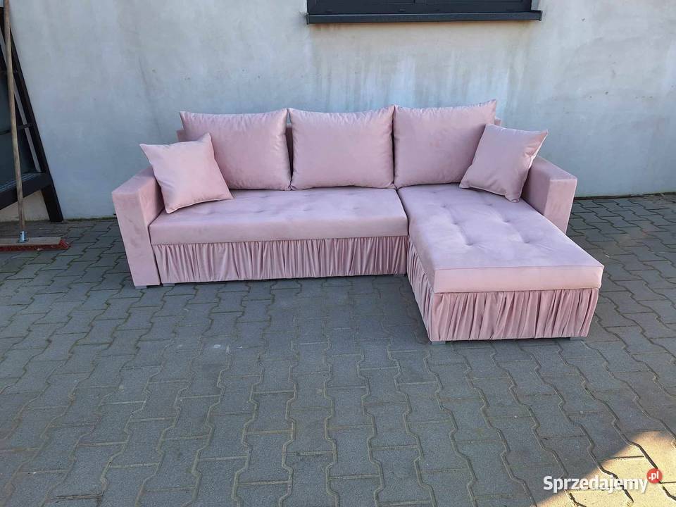 Welurowy narożnik Kendi szybka realizacja Wrocław sprzedam