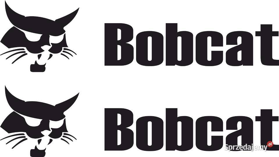 Naklejka napis z logiem BOBCAT 2 czarna Kamionna