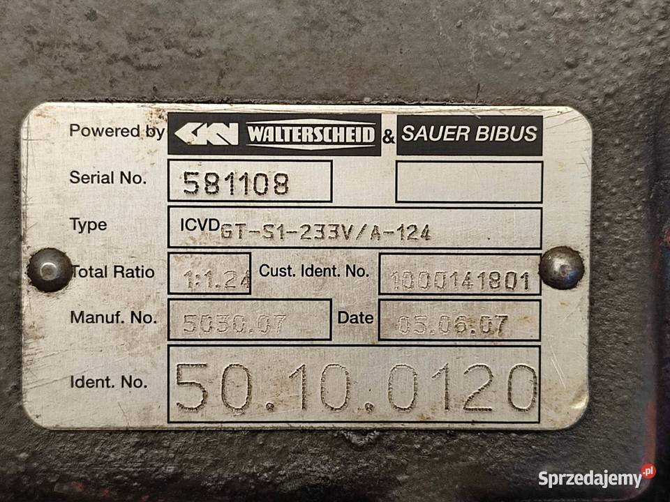 Skrzynia biegów CLAAS Skorpion 7045 581108 Wilkowo sprzedam