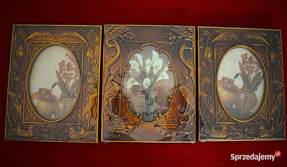 Trzy ramki do zdjęć w stylu przedwojennego retro Chełmno